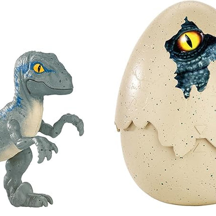 JURASSIC WORLD HATCH 'N PLAY DINOS Velociraptor Blue