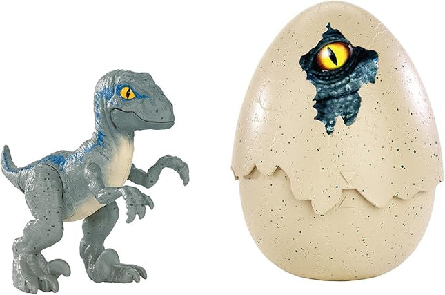 JURASSIC WORLD HATCH 'N PLAY DINOS Velociraptor Blue