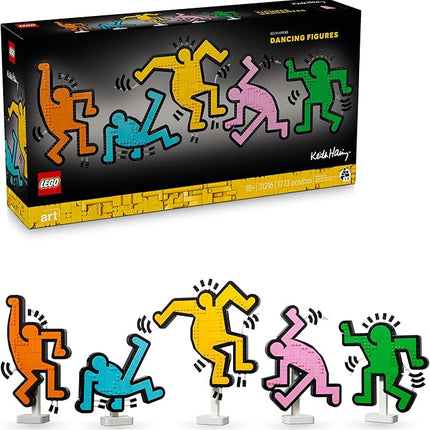LEGO Art Keith Haring – Dancing Figures - Home Decor Building Set for Adults - Wall Art Decor - Gift Idea for Men, Women who Enjoy DIY Arts and Crafts - 31216