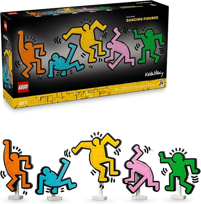 LEGO Art Keith Haring – Dancing Figures - Home Decor Building Set for Adults - Wall Art Decor - Gift Idea for Men, Women who Enjoy DIY Arts and Crafts - 31216