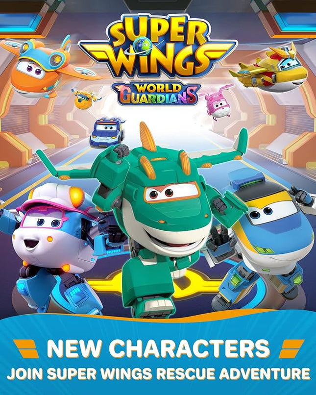 Super Wings 5 in Transformable Toys Tino, Transforming Airplane Robot for Boys and Girls, Action Figures Dinosaur Toy for Kids Age 3 4 5 6 7 8 9+