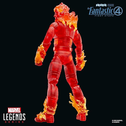 Marvel Legends Series Human Torch, The Fantastic Four: First Steps Johnny Storm Movie Collectible 6 Inch Action Figure Toy