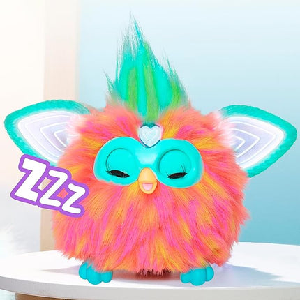 Furby Coral, 15 Fashion Accessories, Interactive Plush Toys for 6 Year Old Girls & Boys & Up, Voice Activated Animatronic