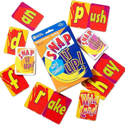 Learning Resources Snap It Up Phonics - Reading Card Game, Sight Words Flash Cards, Phonics Family Board, ABC Classroom Must Haves, Toddler Activities, Homeschool Supplies, Montessori