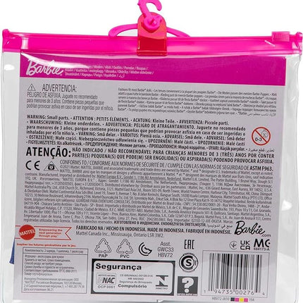 Barbie & Ken Fashions 2-Pack Clothing & Accessories Set, 1 Tropical Dress & Tote for Barbie Doll & 1 Tropical Shirt & Shorts Outfit with Shoes for Ken Doll