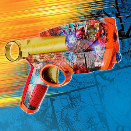 Nerf Marvel Iron Man Dart Blaster | 4 Nerf N1 Foam Darts | Iron Man-Inspired Blaster Skin Designs | Kids Gifts |Outdoor Toys & Games for Ages 8+ (Amazon Exclusive)