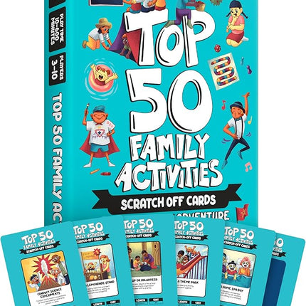 Top 50 Family Activities - 50 Fun Scratch Off Family Adventures and Family Games for Deep Bonding - Fun for Kids and Adults - Gifts for Family - Perfect for Family Fun Time & Family Night