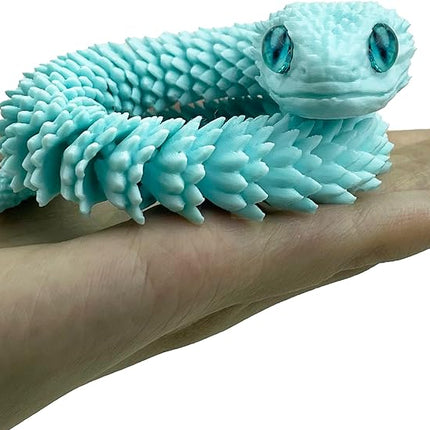 12in 3D Printed Snake Toys, Flexible 3D Printed Animal, Fidget ADHD Snake Toys, Perfect Desk Pet for Animal Collectors