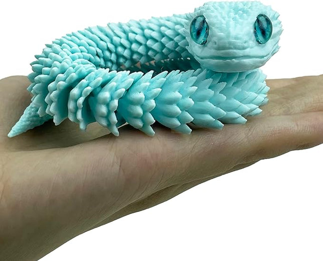 12in 3D Printed Snake Toys, Flexible 3D Printed Animal, Fidget ADHD Snake Toys, Perfect Desk Pet for Animal Collectors