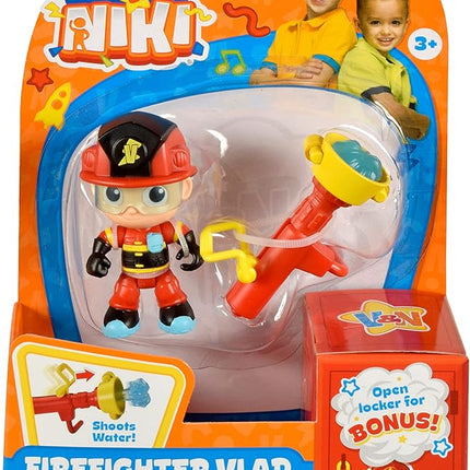 BANDAI Vlad & Niki Play Action Figure - Fireman Vlad - Articulated Action Figurine with Accessories, Multicolor, P57557