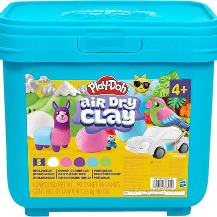 Play-Doh Brand Multicolor Air Dry Clay Bucket, 40 oz, 5 Colors, Paintable Clay Lightweight & Crumble-Free Sculpting Clay, Arts and Crafts Supplies, Kids Craft Material