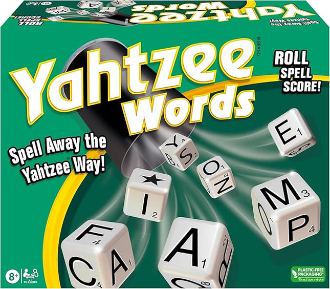 Winning Moves Yahtzee Words Games USA, Family Word Game Version of Yahtzee for 2 or More Players, Ages 8+