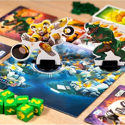 IELLO: King of Tokyo: Origins - Family-Friendly Dice & Strategy Board Game, Battling Monsters-Robots-Aliens, 4 New Monsters, Ages 8+, 2-4 Players