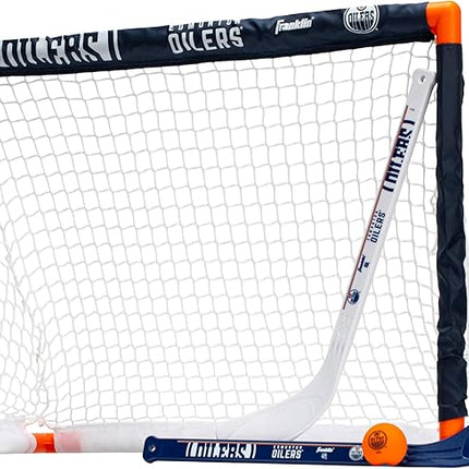 Franklin Sports NHL Mini Hockey Set - Kids Indoor Knee Hockey Goal, Ball, + 2 Stick Combo - Youth Team Indoor Toy Set - Official - Ages 3+