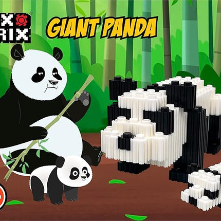 Pix Brix - Wild Kratts Toy Pixel Art Kit - Giant Panda, 543 Pieces - Patented Slide + Stack Pixel Puzzle Building Bricks, Build & Collect Wild Kratts Animals - Stem Toys, Ages 6 Plus