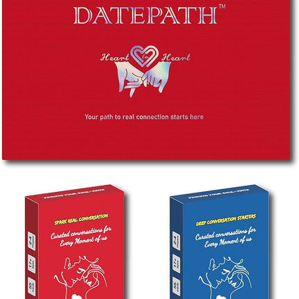 DATEPATH Deep Conversation Cards for Couples - 110 Question Game for 2-4 Players to Build Intimacy, Fun Dating Game for New or Established Couples, Relationship Card Game for Adults Date Night