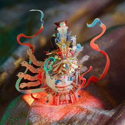 MU 3D Metal Puzzles The Flying Apsaras of The Dunhuang Caves Kitty Cat Figures Model Assembling, Metal Models Kits Miniature Building for Adult, Hobby Birthday New Year Gifts Collectibles Home Decor