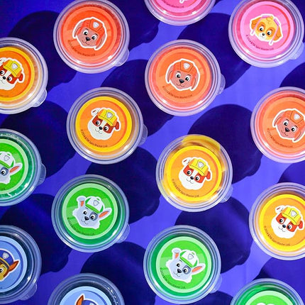 Paw Patrol Dough Party Pack, 25-Pack, Includes Colorful Paw Patrol Sensory Doughs, 6 Colors, 2 oz. Each, Reusable PawPatrol Toys, Party Favors for Kids, Travel Toys, 3 Year Old Boy Toy, Sensory Play