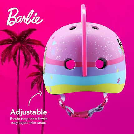 Barbie Helmet for Kids, Boys and Girls, Ideal Safety for Cycling, Skateboarding, Scooters, Adjustable Fit, Safety Helmet for Kids, Bike Helmet for Kids, Ages 5+