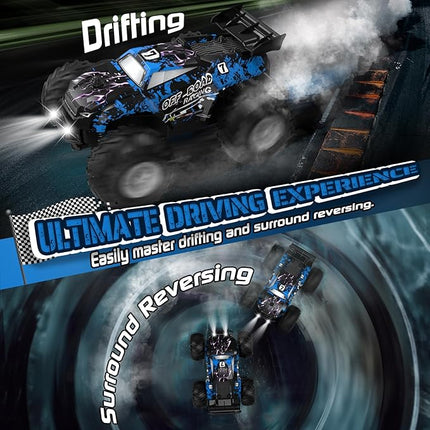 Remote Control Car, All-Terrain Remote Control Truck for Boys, Rechargeable Rc Truck with LED, 1:20, 10KM/H, 2 Motors, 2.4GHZ, Speed Friendly, Sturdy, Rc Cars for Christmas, Kids, Beginner