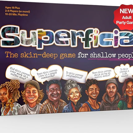 Inspiration Play Superficial Adult Party Card Game - The Skin-Deep Game for Shallow People - Hilarious Party Games for 18+, 2 to 10 Players
