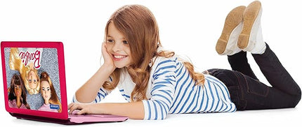 Lexibook Barbie, Educational and Bilingual Laptop in English/Spanish, Toy for Children with 124 Activities to Learn, Play Games and Music, Pink, JC598BBi2