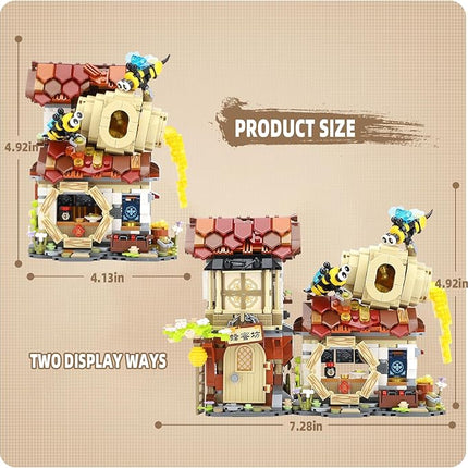 Honey Workshop Mini Building Blocks, MOC Creative Building Toys Model Set for 7-9 Years Old Girls Boys, 1242 PCS Simulation Architecture Construction Toy, Gift Idea for Kids Adults