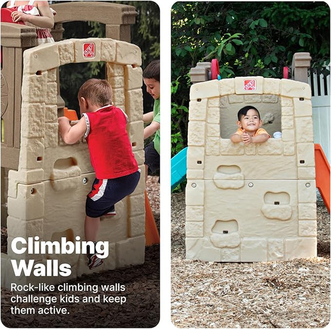 Step2 Woodland Climber II Kids Playset, Ages 2 –6 Years Old, Toddler Slide and Climbing Wall, Outdoor Playground for Backyard, Sturdy Plastic Frame, Easy Set Up
