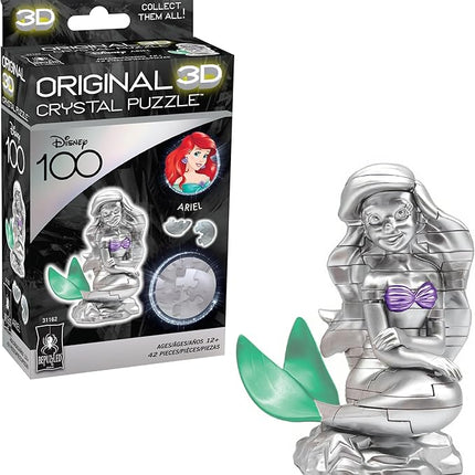 BePuzzled | Disney Platinum Ariel Original 3D Crystal Puzzle, Ages 12 and Up