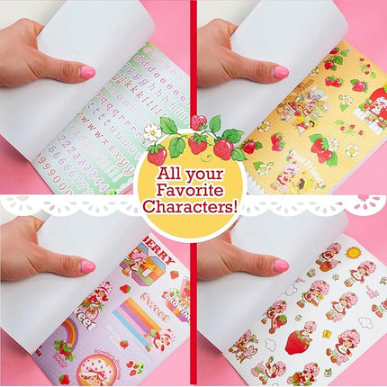 Strawberry Shortcake 1,000+ Sticker Book, Cute Stickers for Kids, Scrapbooking, Planning, Journaling, Water Bottles, Letter Stickers, and Gifts for 7-Year-Old Girls.