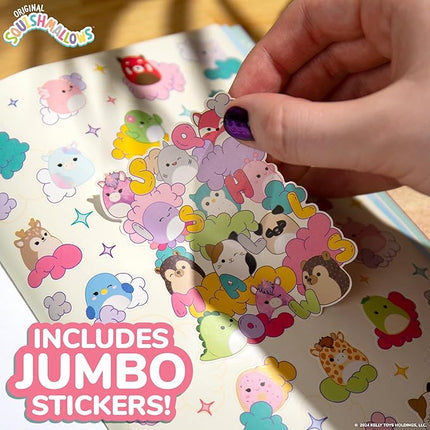Original Squishmallows 2000+ One of a Kind Sticker Book, 43 Sticker Sheets, Kawaii Squishmallows Stickers for Water Bottle, Notebooks, Party Favor Bags, Cute Stickers & Sticker Books for Kids Ages 4-8