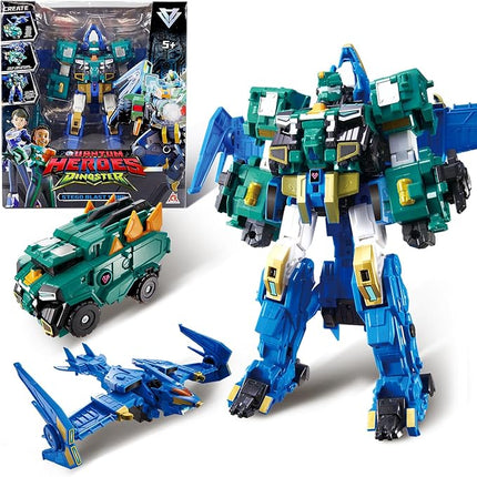 Transformable Robot 3 in 1 Stego Blast Wing, 11.81 Inches, Transforming Toys for Kids, Chariot Toys, Dinosaur Robot for Boys Girls 5 6 7 8 9 10 Years Old