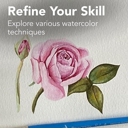 Canson XL Series Watercolor Pad, Heavyweight White Paper, Foldover Binding, 30 Sheets, 9x12 inch