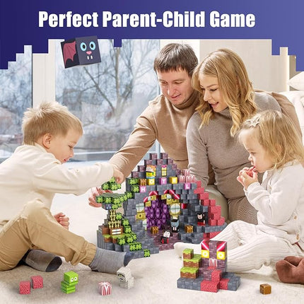 Magnetic Blocks -198PCS Enchanted Hotel Magnetic Building Cubes,Educational Sensory Stacking Kit & STEM Learning Play,Christmas Birthday Creative Gifts for Kids Boys Girls Ages 4 5 6 7 8 10+ Years Old