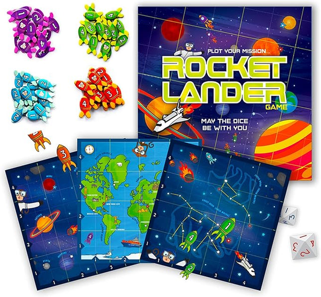 Griddly Kids RocketLander – Strategy Family Games for Critical Thinking & Problem-Solving Skills, Board Game for Adults, Family Card Game, STEM Toys, Fun & Engaging Educational Activity Kids Games