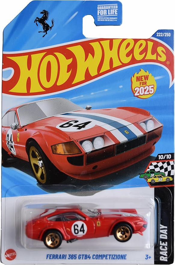 Hot Wheels Ferrari 365 GTB4 Competizione, Race Day 10/10 [red] 222/250