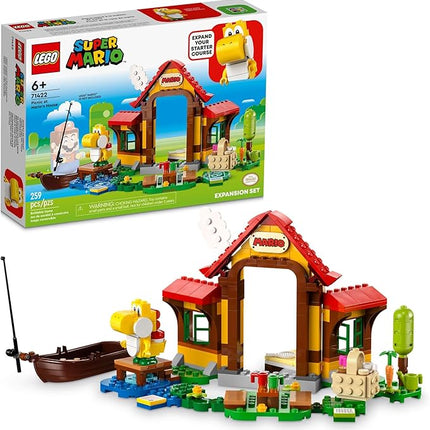 LEGO Super Mario Picnic at Mario’s House Expansion Set 71422, Collectible Playset with Yellow Yoshi Figure, Buildable Game Toy to Expand on Starter Course, Super Mario Birthday Gift for 6-8 Year Olds