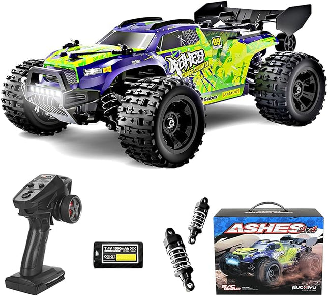 1/18 Scale RC Cars for Adults,Max 36km/h Electric Off-Road RC Truck,Waterproof Electric High Speed RC Car 4X4 Remote Control Car,All Terrain RC Vehicle for Snow,Sand, Beach&Rocky Surfaces