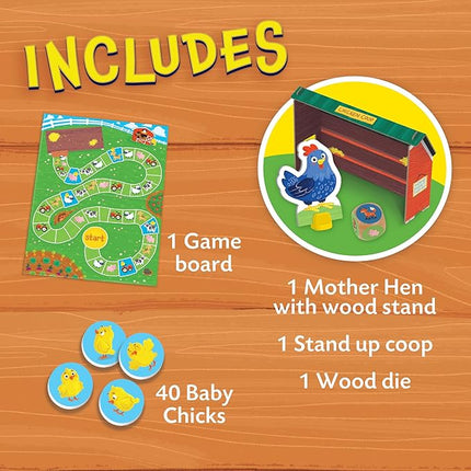 Peaceable Kingdom Count Your Chickens Award Winning Cooperative Counting Game for 2 to 4 Kids Ages 3+ - Premium Play Edition