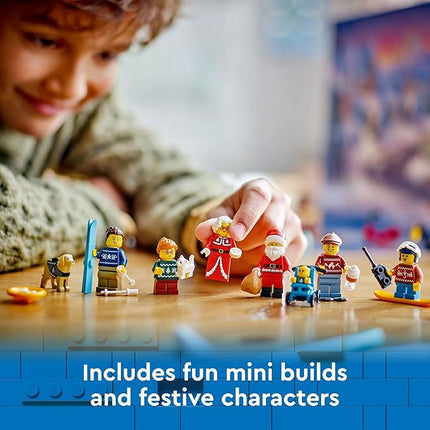 LEGO City 2024 Advent Calendar, Holiday Countdown Gift for Ages 5 and Up, 24 Surprises for Kids, Fun Miniature Christmas Figures with Festive Sweaters, Santa and Mrs. Claus Minifigures, 60436