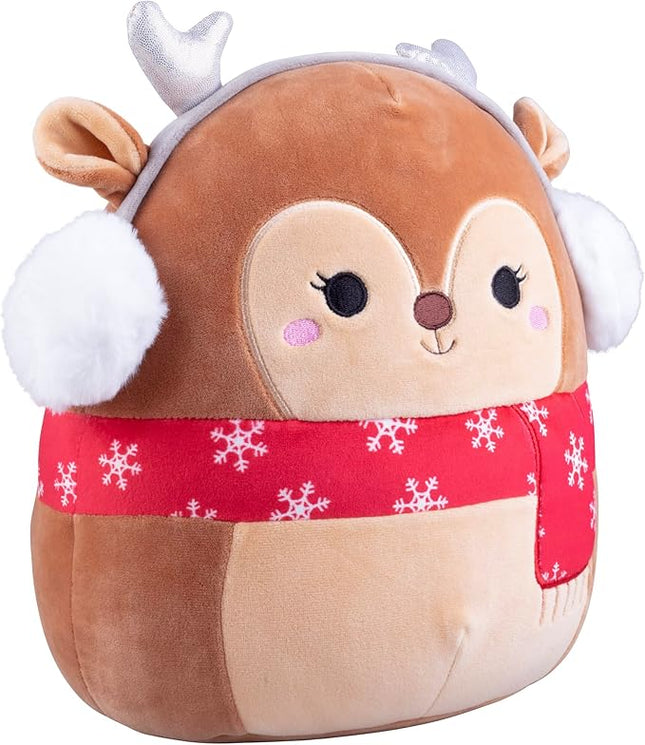 Squishmallows Original 10-Inch Darla The Christmas Deer - Official Jazwares Holiday Reindeer Plush- Collectible Soft & Squishy Stuffed Animal Toy- Limited Edition 2025 Gift for Kids, Girls & Boys