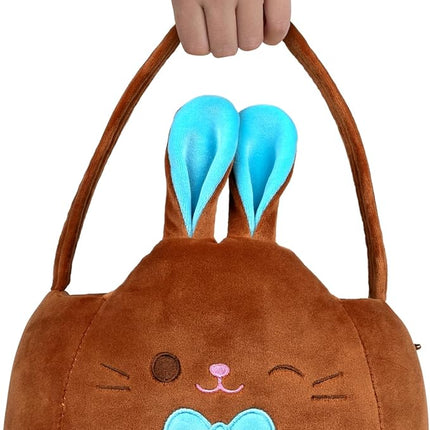 Squishmallows Original 12in Lancelot the Chocolate Bunny Egg Hunt Basket – Ultrasoft Official Jazwares Plush Accessory