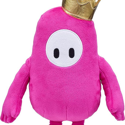 Fall Guys Moose Toys Original Pink Bean Skin Official Collectable 8" Cuddly Deluxe Plush Toy Featuring The Gold Crown from The Ultimate Knockout Video Game, 5 Series 1 Characters