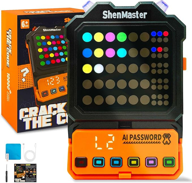 Super Decoder Game, 10000+ Colors CRACK THE CODE-Breaking Puzzle Memory & Brain Teasers Games for Kids and Adults, Multiplayer Handheld Travel Mastermind Games for Trip, Birthday Gift for Boys & Girls