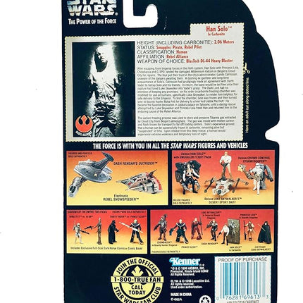 Star Wars, Power of the Force Red Card, Han Solo in Carbonite Action Figure, 3.75 Inches