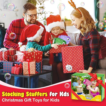 Toys for Ages 3-8 Boys Girls: Yunaking 2 Pack Bubble Machine Gun for Kids Rechargeable with Bubble Solutions, Kids Toys Gifts for 3 4 5 6 7 8 Years Old Boy Girl Birthday Toy for Kid Toddlers Ages 4-6