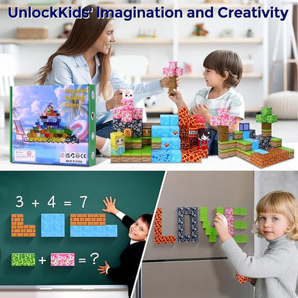 Magnetic Building Blocks STEM Toys for Kids Ages 3-15, 108 PCS Magnetic Toys Set with Storage Bag, Educational Construction Stacking Toys for Toddlers, for Boys and Girls
