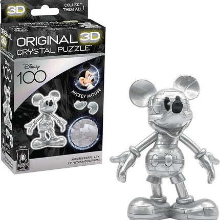 BePuzzled | Disney Platinum Mickey Original 3D Crystal Puzzle, Ages 12 and Up