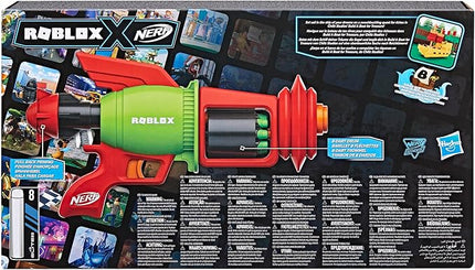 Nerf Roblox Build A Boat for Treasure: Spacelock Ray Blaster, Includes Code to Redeem Exclusive Virtual Item, 8 Elite Darts