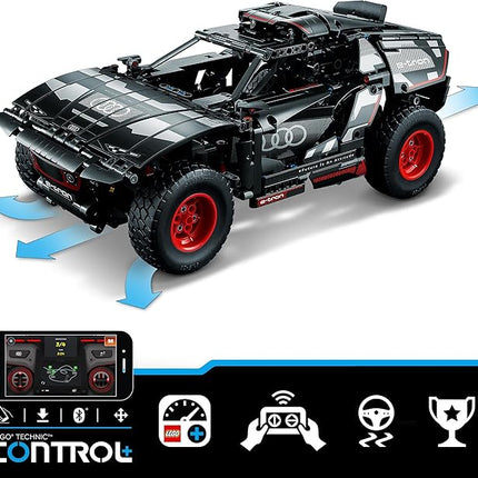 LEGO Technic Audi RS Q e-tron 42160 Advanced Building Kit for Kids Ages 10 and Up, This Remote Controlled Car Toy Features App-Controlled Steering and Makes a Great Gift for Kids Who Love Engineering